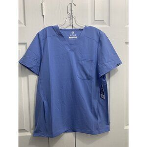 Adar Pro Men's Size Medium Ceil Blue Tailored Fit Short Sleeve Scrub Top NWT M